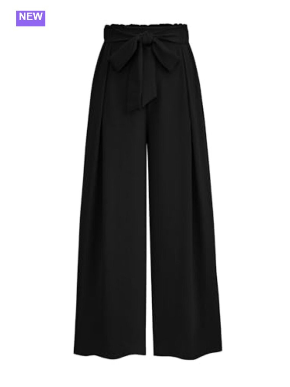 Wide Leg Palazzo Work Dress Pants High Waisted Pleated Pull On Women